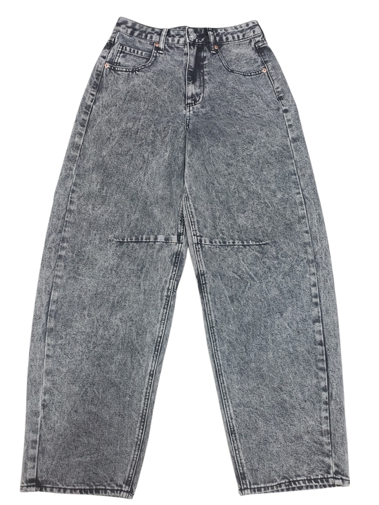 S.O.N.G. Denim - S.O.N.G. Acid Wash Grey High Rise Barrel Balloon Baggy Jeans Size 3/26